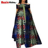 Nouvelle Longue Robe Mode Africaine D'été Imprimée Bazin Traditionnelle - Angel Effect Shop