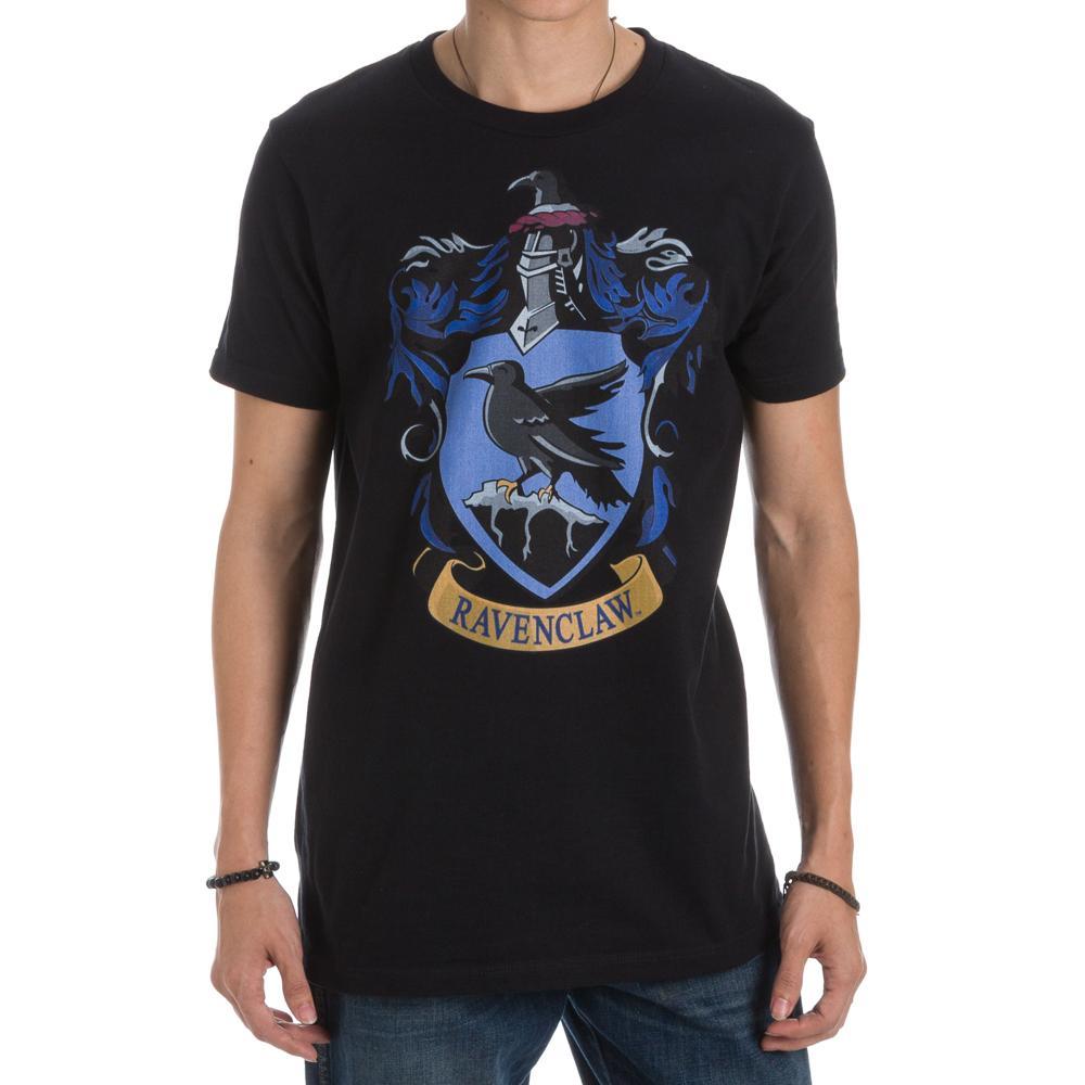 Harry Potter Ravenclaw Crest Men's Black T-Shirt - One of Four Houses of Hogwarts - Angel Effect Shop