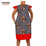 Robes Africaines Femmes Motif Imprimer Vêtements de Cire Ankara Manches Courtes - Angel Effect Shop