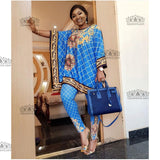 Costume Femme Imprimé Mode Fashion Boubou Africain Haut et Pantalon - Angel Effect Shop